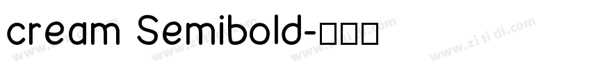 cream Semibold字体转换
